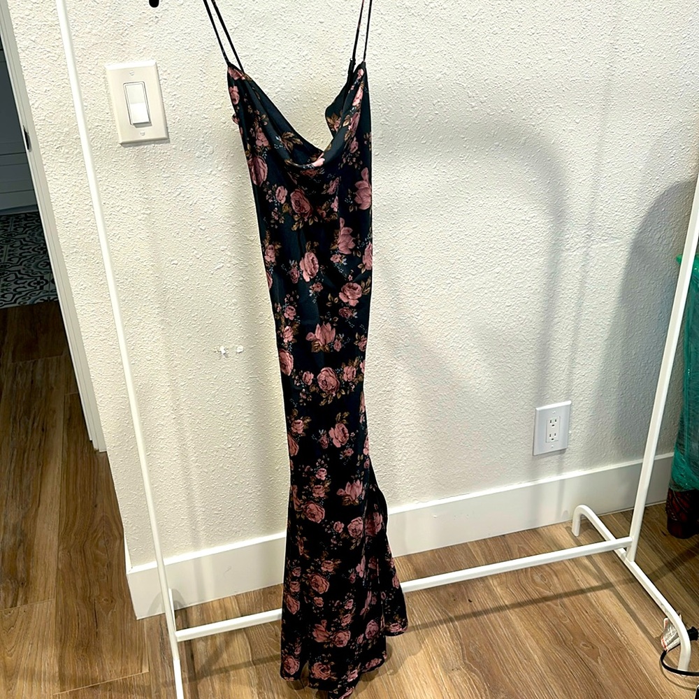 ASTR floral silk dress